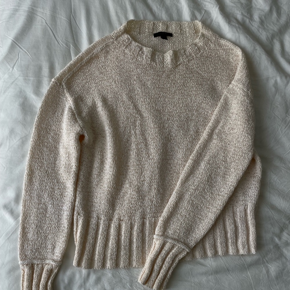 Jcrew cream light knit sweater